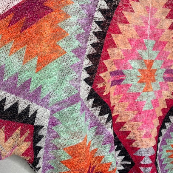 Luna Chic South Western Boho Sz Medium Oversized Spring Colors Lightweight Beach - Picture 8 of 10